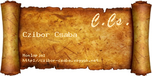 Czibor Csaba névjegykártya
